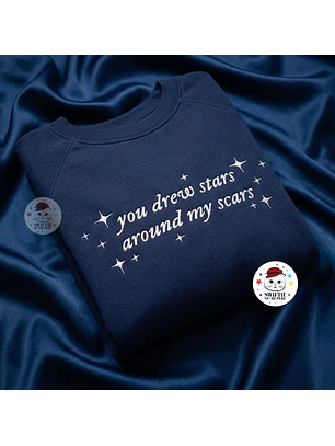 Polera Bordada - you drew stars around my scars (folklore) Cardigan