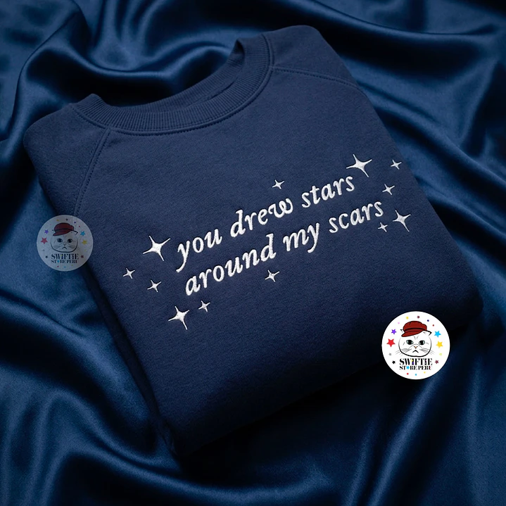Polera Bordada - you drew stars around my scars (folklore) Cardigan 1