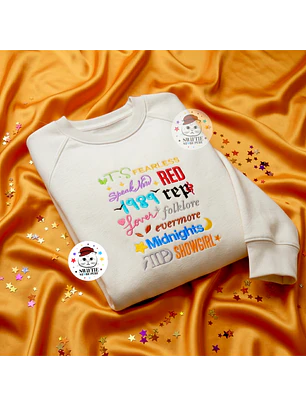 Polera Bordada 12 Eras Taylor 🧡