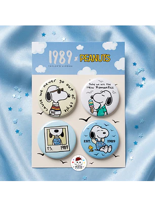 Set de 4 Pines - 1989 x Snoopy