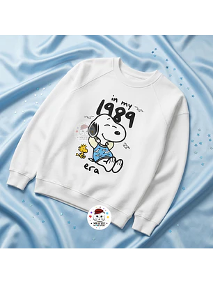 Polera Estampada - In My 1989 Era (Snoopy) Blanco