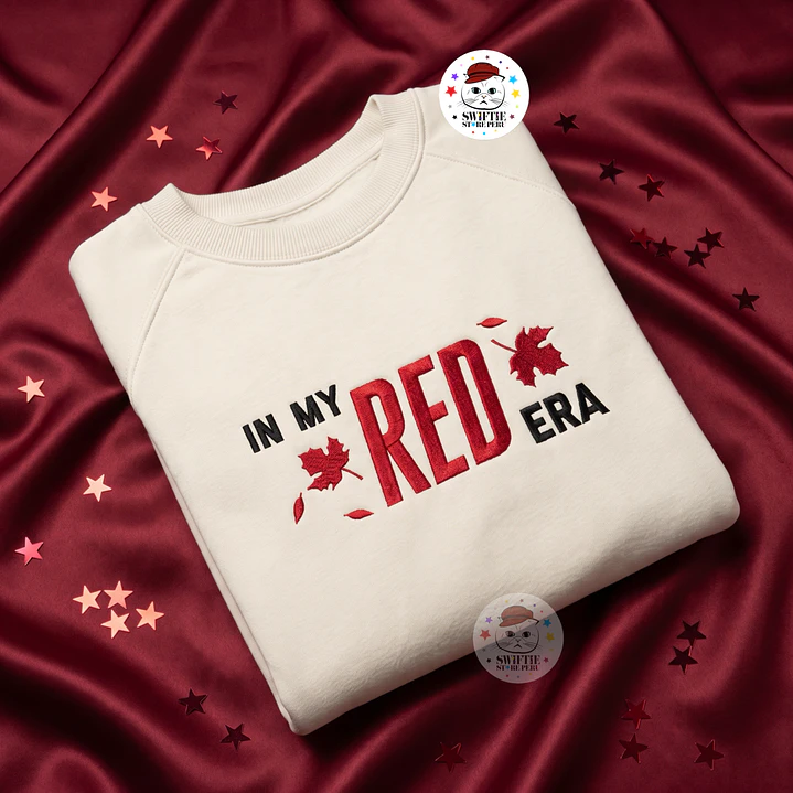 Polera Bordada - in my red era 2