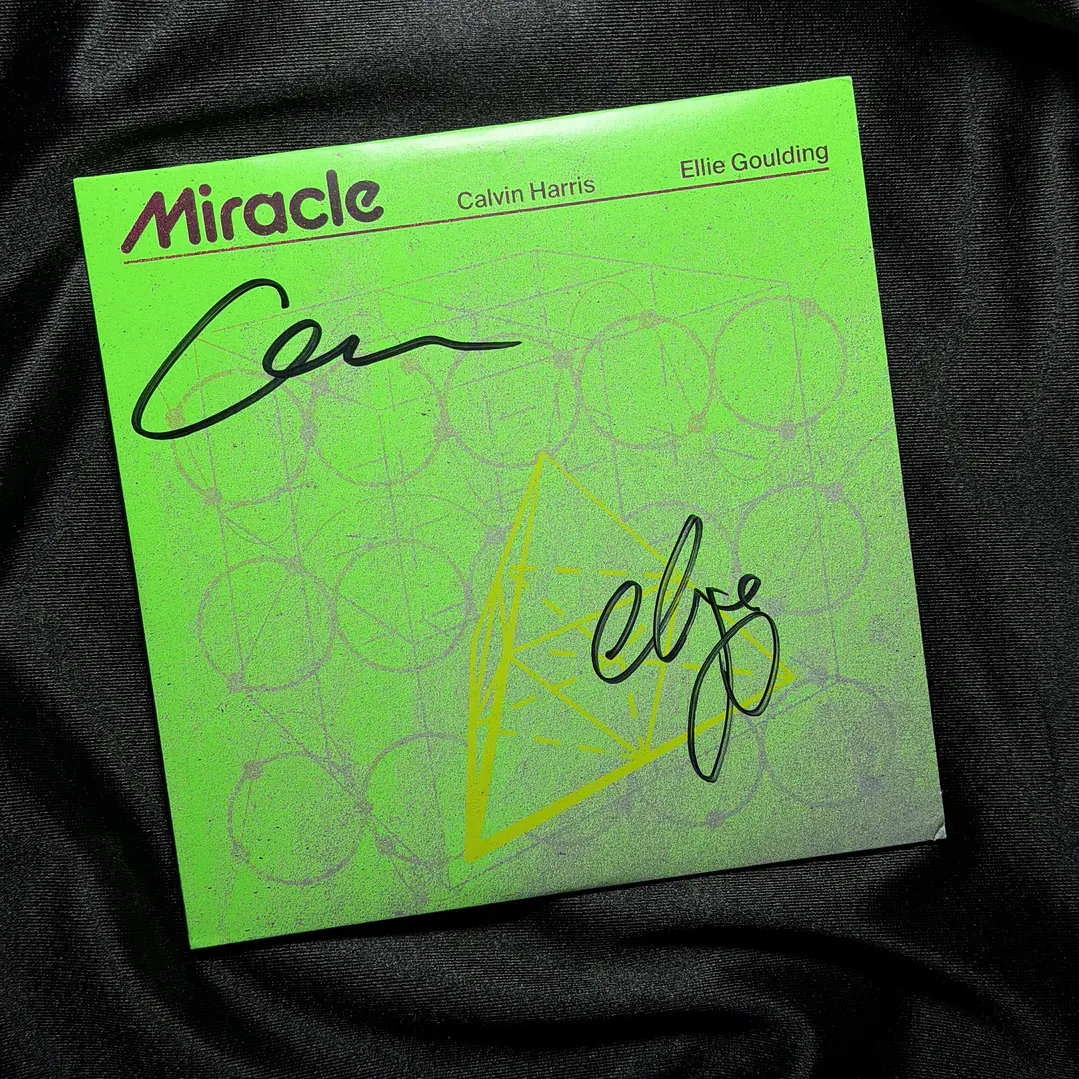 CALVIN HARRIS & ELLIE GOULDING - MIRACLE (SINGLE) FIRMADO 1
