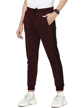 JOGGER INVIERNO VINO/NEGRO JACQUARD