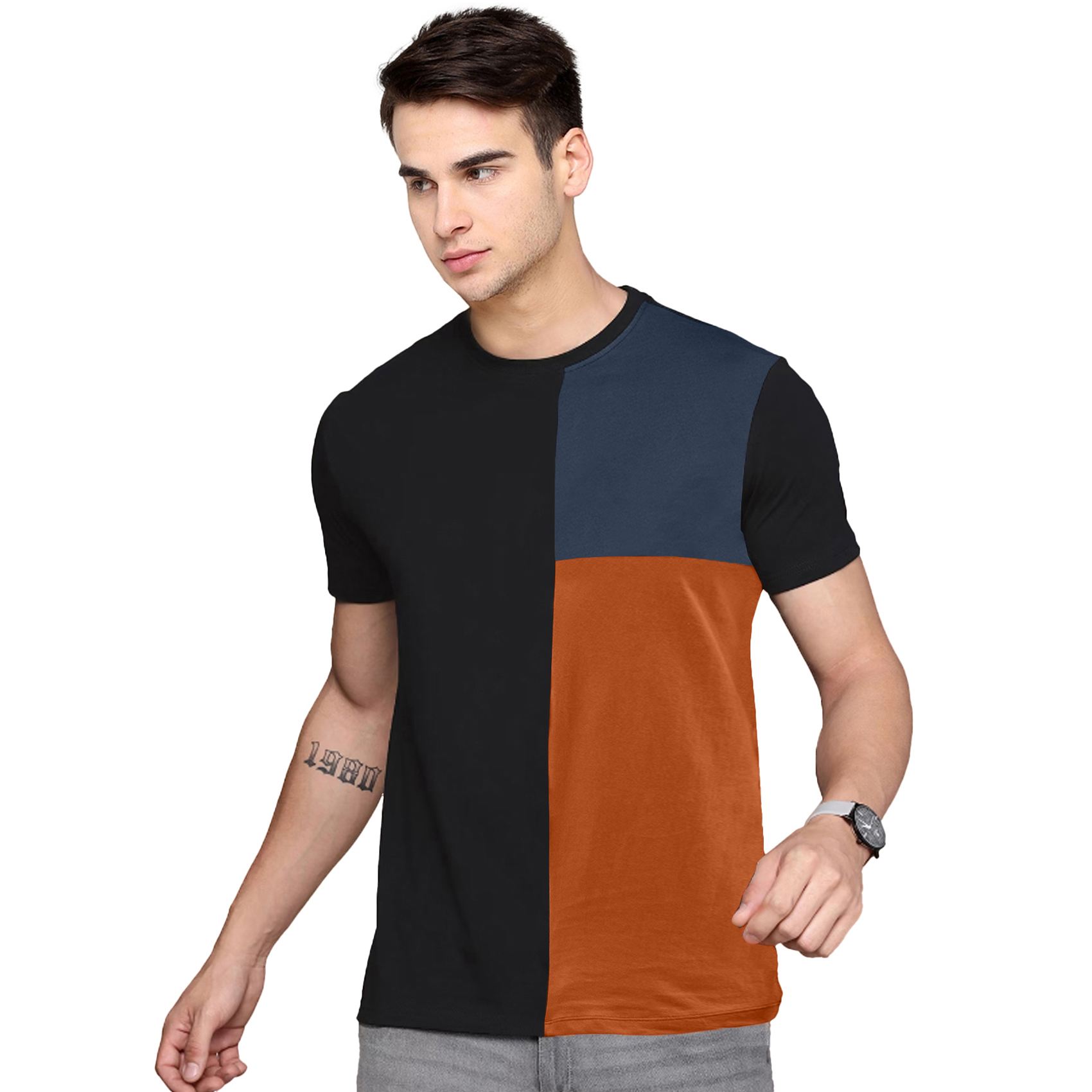 POLO PATCH MANGA CORTA NEGRO/OCEAN/MAPLE 1