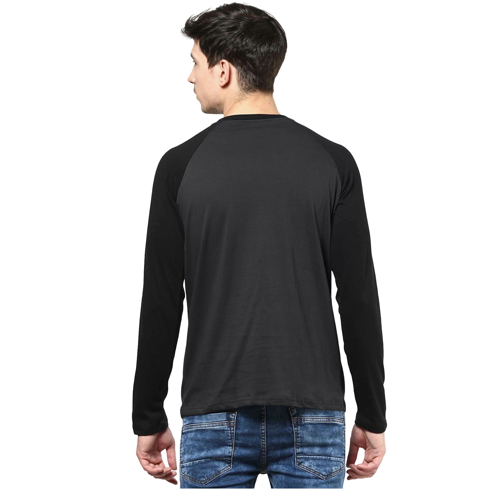 POLO RAGLAN DE ALGODON NEGRO/PIZARRA 3