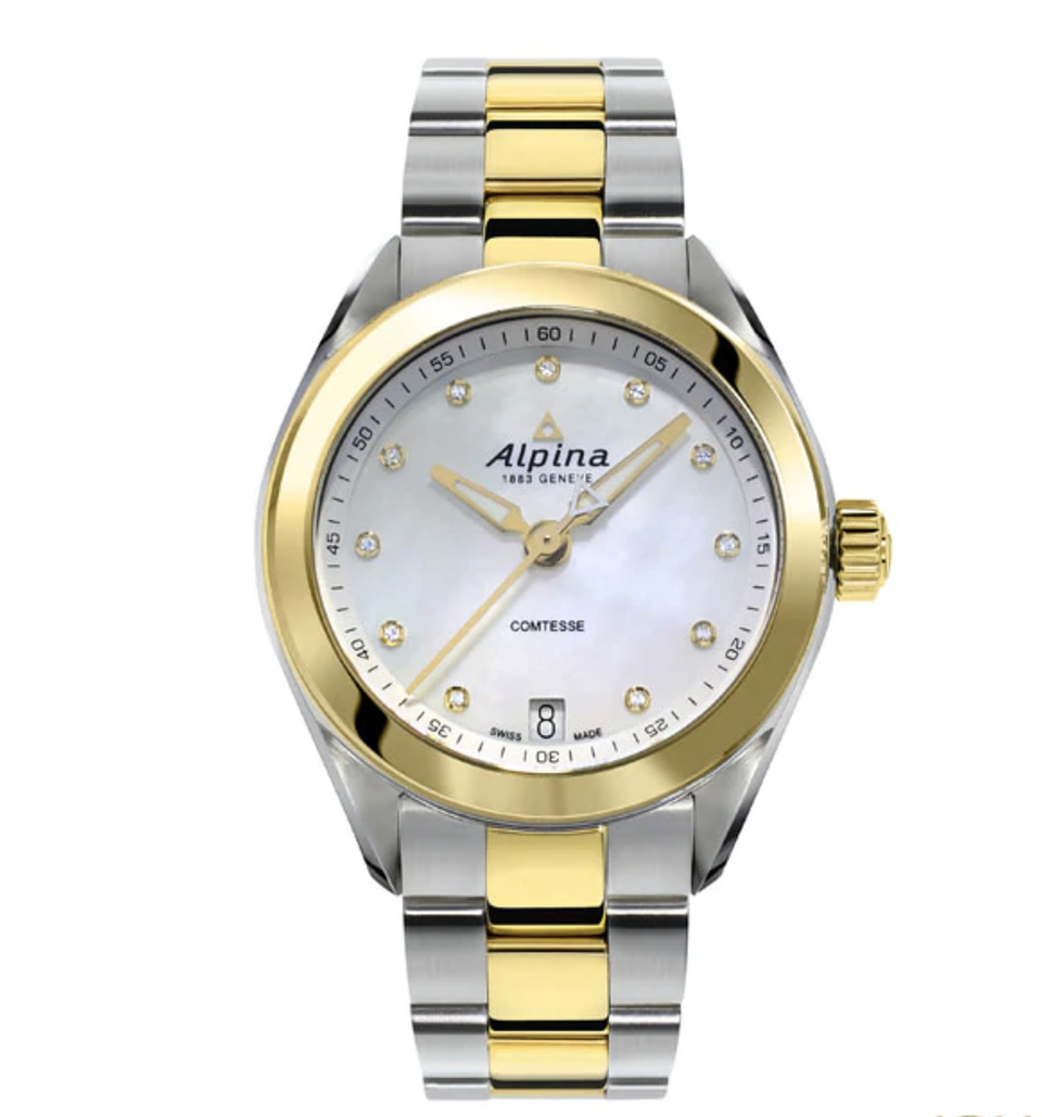 Reloj Alpina Comtesse  Mujer Al-240MPWD2C3B Diamantes 2