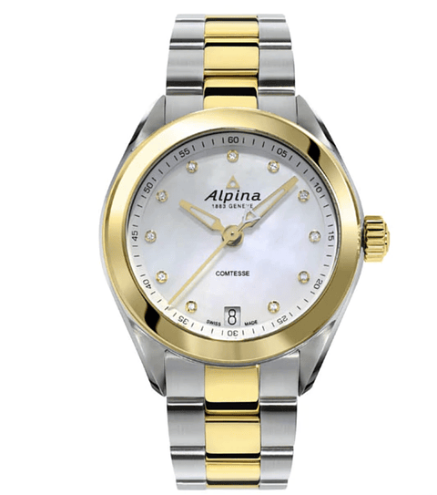 Reloj Alpina Comtesse  Mujer Al-240MPWD2C3B Diamantes