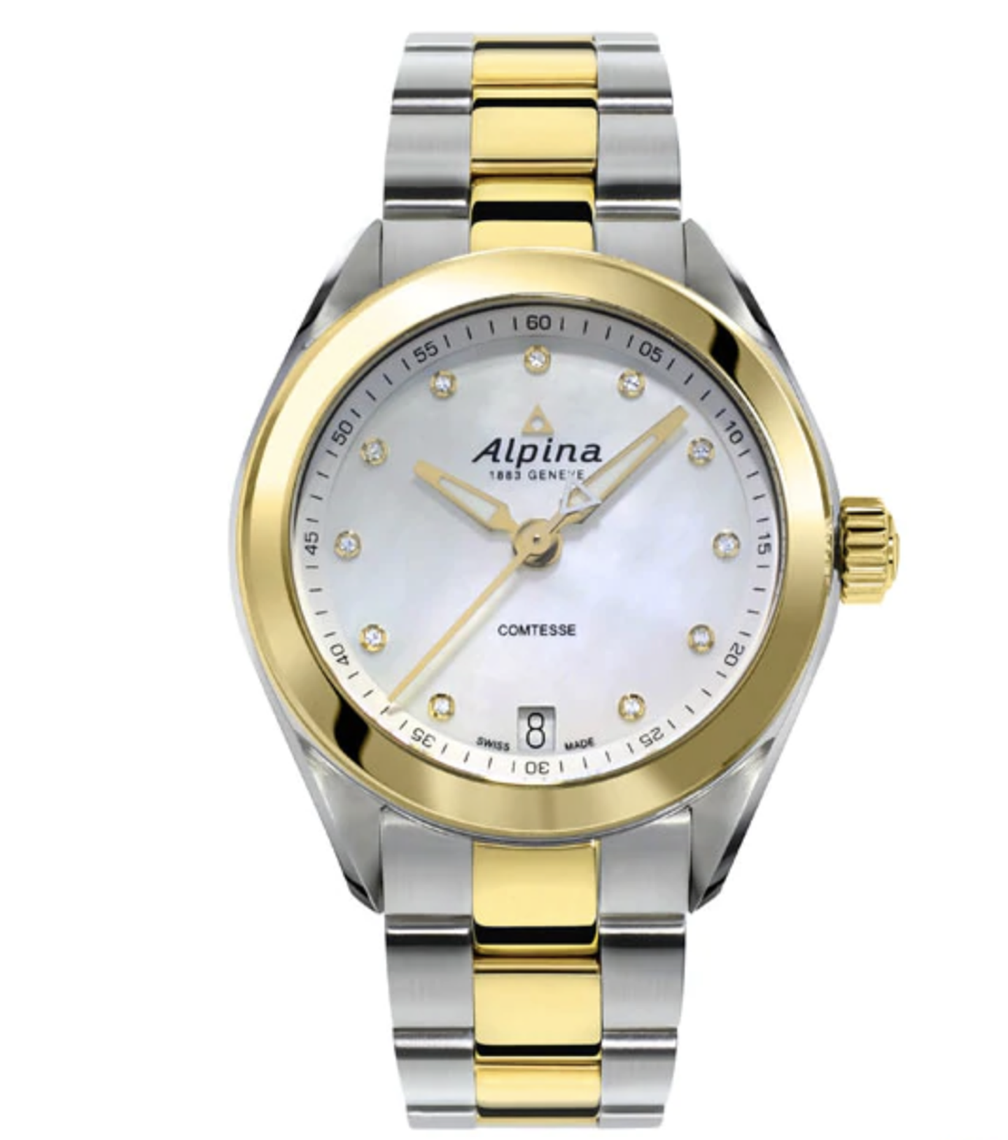 Reloj Alpina Comtesse  Mujer Al-240MPWD2C3B Diamantes 1