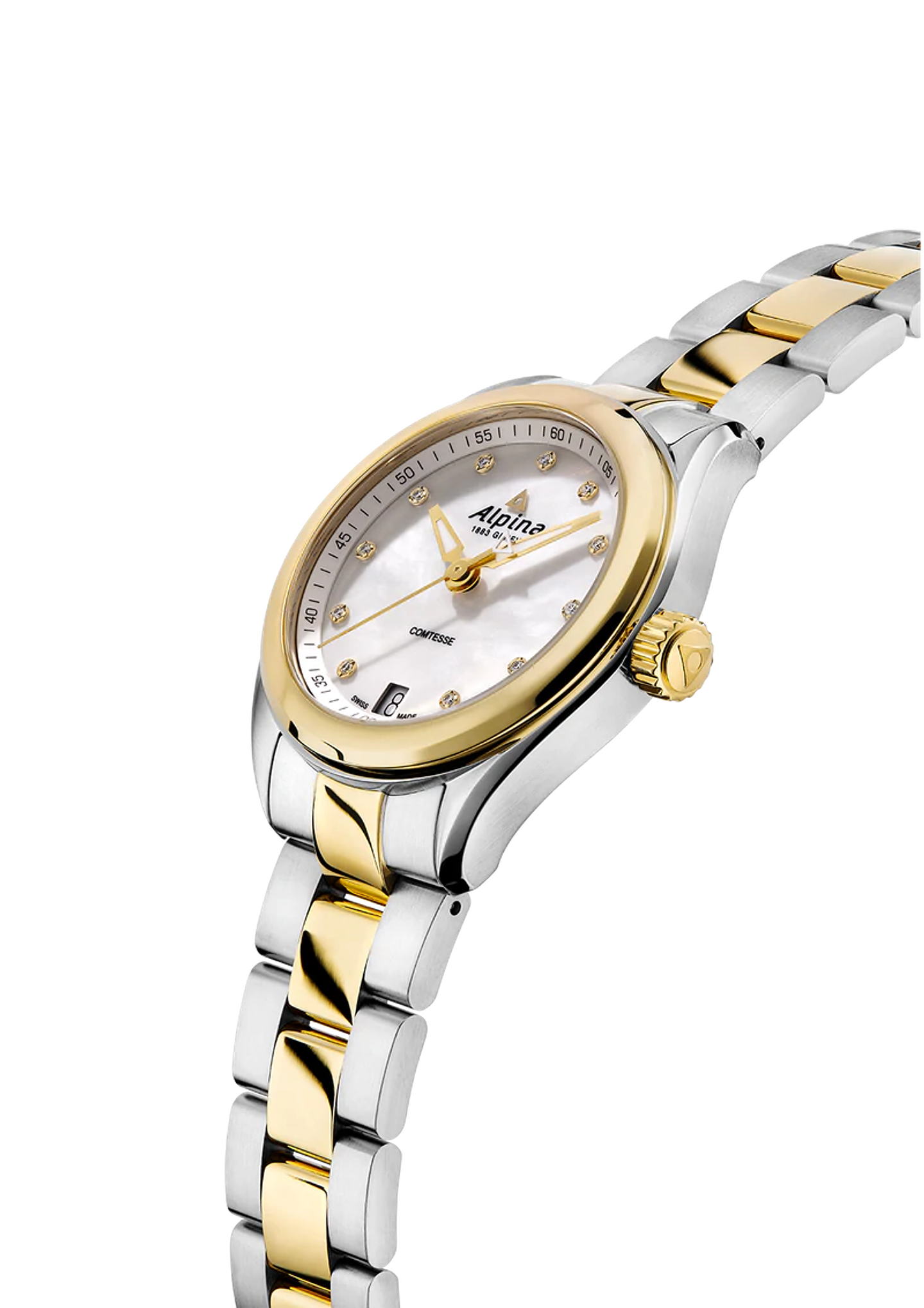 Reloj Alpina Comtesse  Mujer Al-240MPWD2C3B Diamantes 3