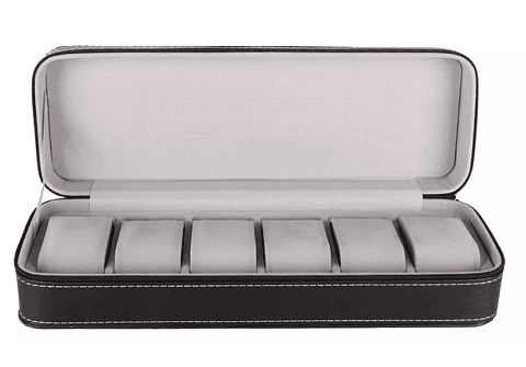 Caja Expositora para Relojes con Cierre - 6 Ranuras