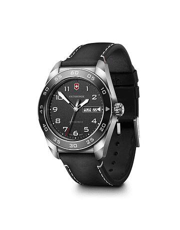 Reloj Victorinox Swiss Army Negro Correa de Cuero Negro