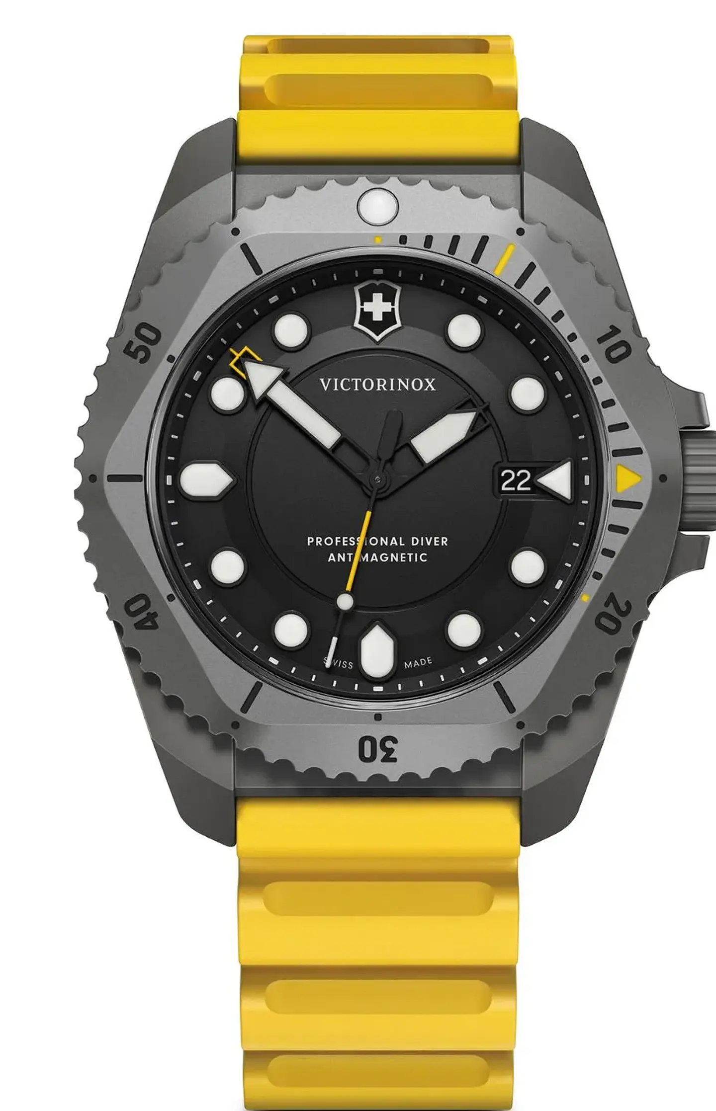 Reloj Victorinox Dive Pro Quartz 43 mm Amarillo Caja de Titanio 241992 1
