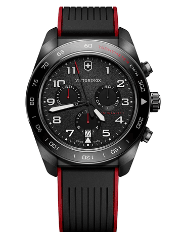 Reloj Victorinox Swiss Army Chrono Correa de Caucho Negro/Rojo 241991