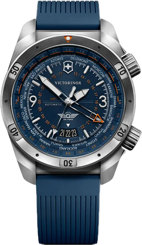 Reloj Victorinox Air Pro Automático Correa de Caucho Azul 242003