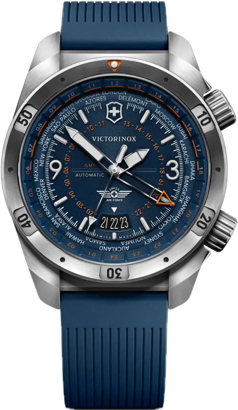Reloj Victorinox Air Pro Automático Correa de Caucho Azul 242003 1