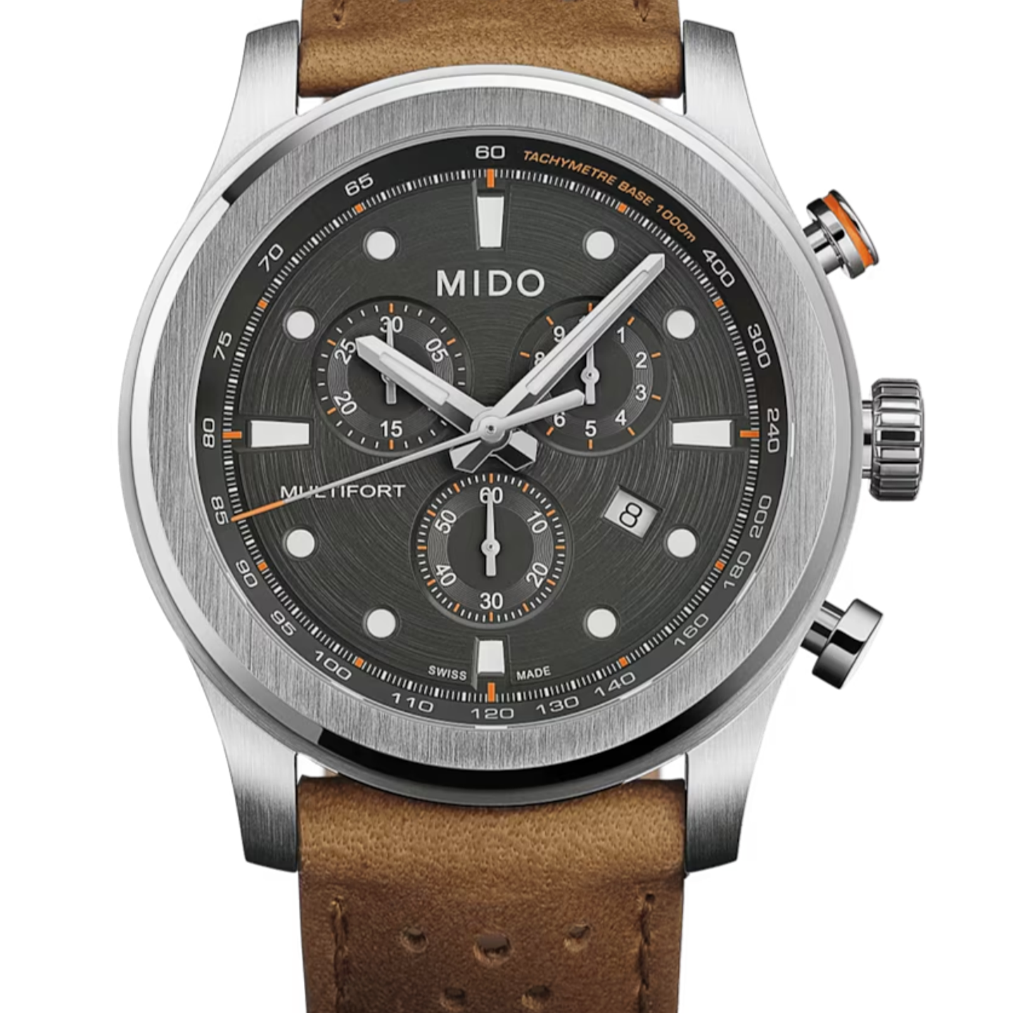 Reloj Mido Multifort Chronograph Quartz Cuero Marrón M053.417.16.061.00 1