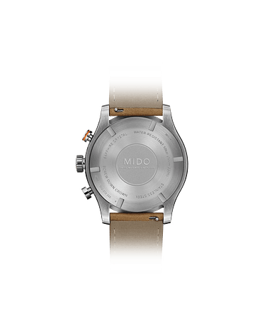 Reloj Mido Multifort Chronograph Quartz Cuero Marrón