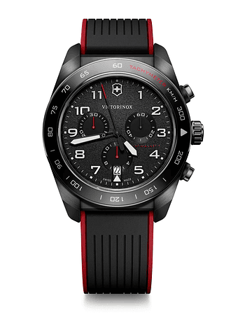 Reloj Victorinox Swiss Army Chrono Correa Caucho Negro/Rojo 242051