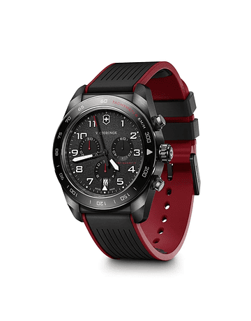 Reloj Victorinox Swiss Army Chrono Correa Caucho Negro/Rojo 242051