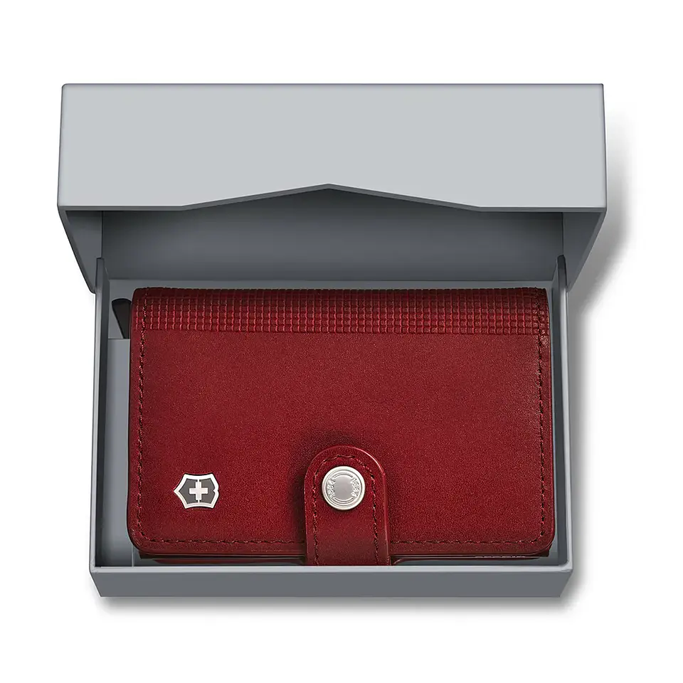 Billetera de cuero Altius Secrid color rojo Victorinox 3