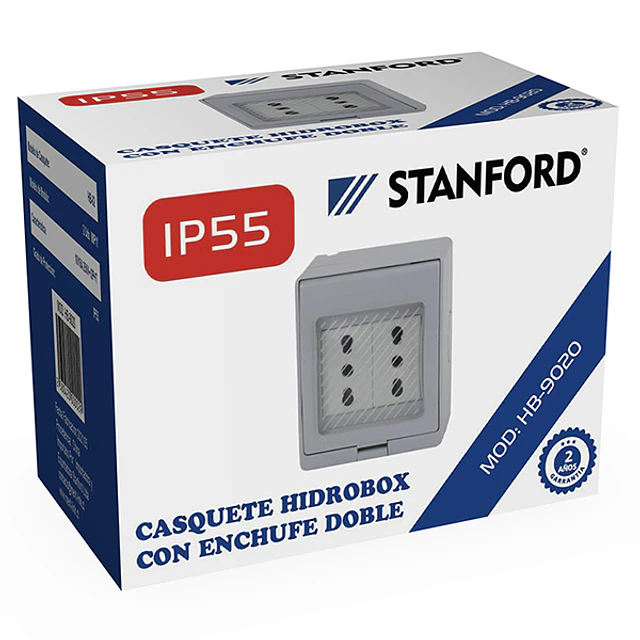 Tomacorriente Doble 10/16a Hydrobox Exterior Ip55 250v Sec