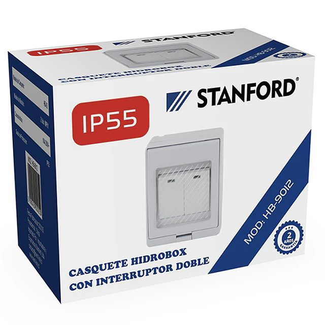 Hydrobox Interruptor Doble 9/15 16 A Ip55 250v Sec