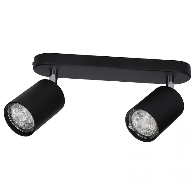 Aplique Doble Foco Dicroica Gu10 Dirigible Negro