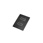 Tomacorriente Enchufe Doble Grafito Stanford 10a 250v Cert sec