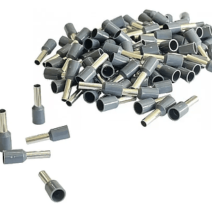 Terminal Ferrul Ferrule 2.5mm Gris 100und Cable 14 Awg