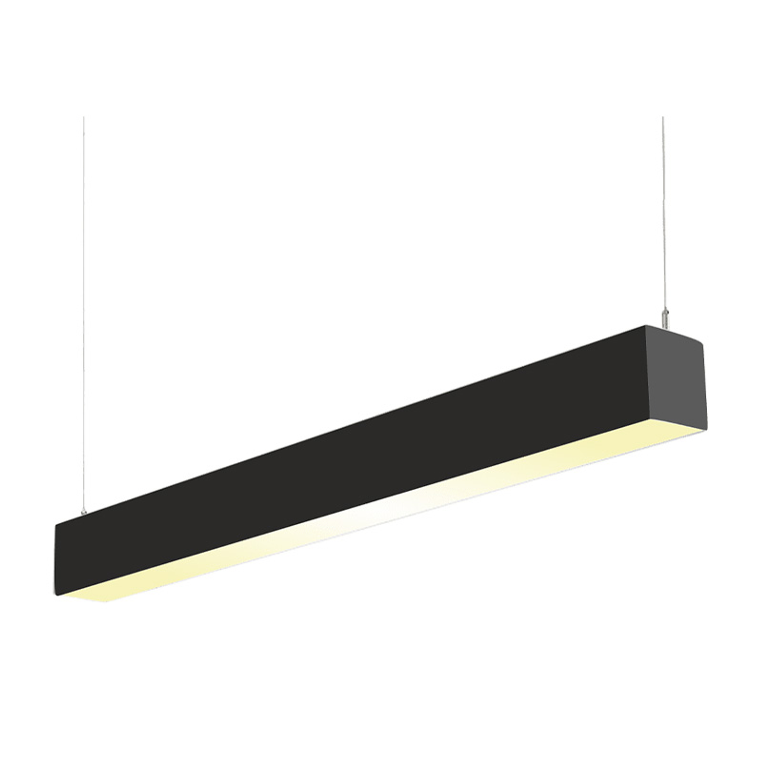 Lampara Lineal Colgante 24w 1200x70x40mm Luz Fría 5700k Negra 1