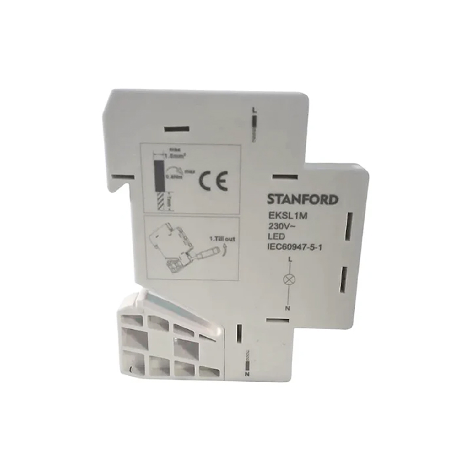 Luz Piloto Led Riel Din Slim 230v Verde 1/2 Espacio Stanford 6