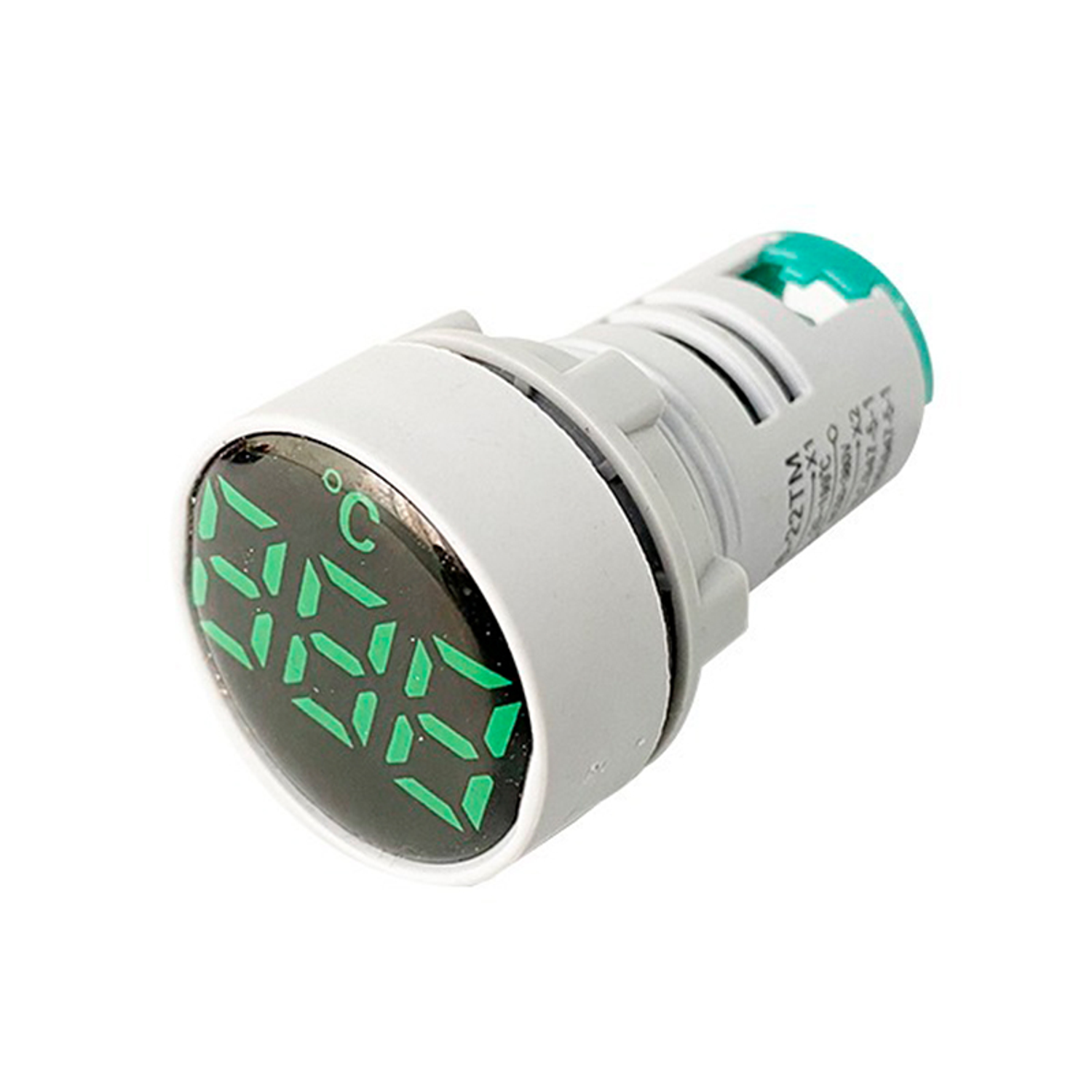 Piloto Termómetro Led Verde 22mm (-25° / 100°) 60-380VAC 1