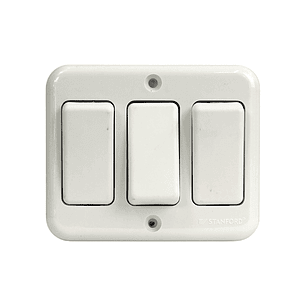 Casquete Sobrepuesto Interruptor Triple 16a Stanford