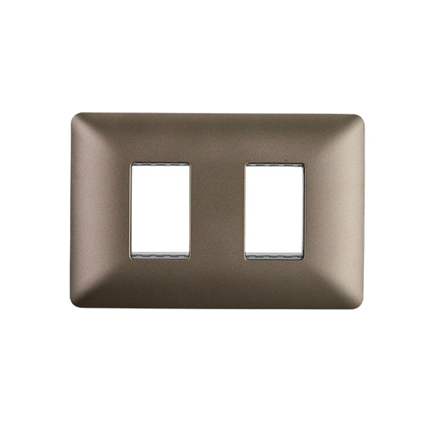 Placa Doble Base Soporte Modulo Tomacorriente Interruptor 1