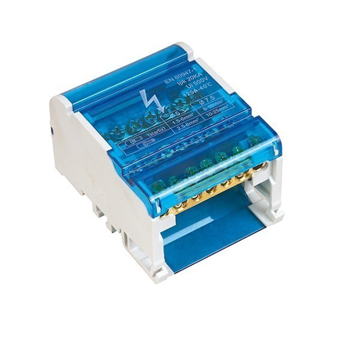 Barra Repartidora Tetrapolar 7 Polos 125 Amp Stanford 1