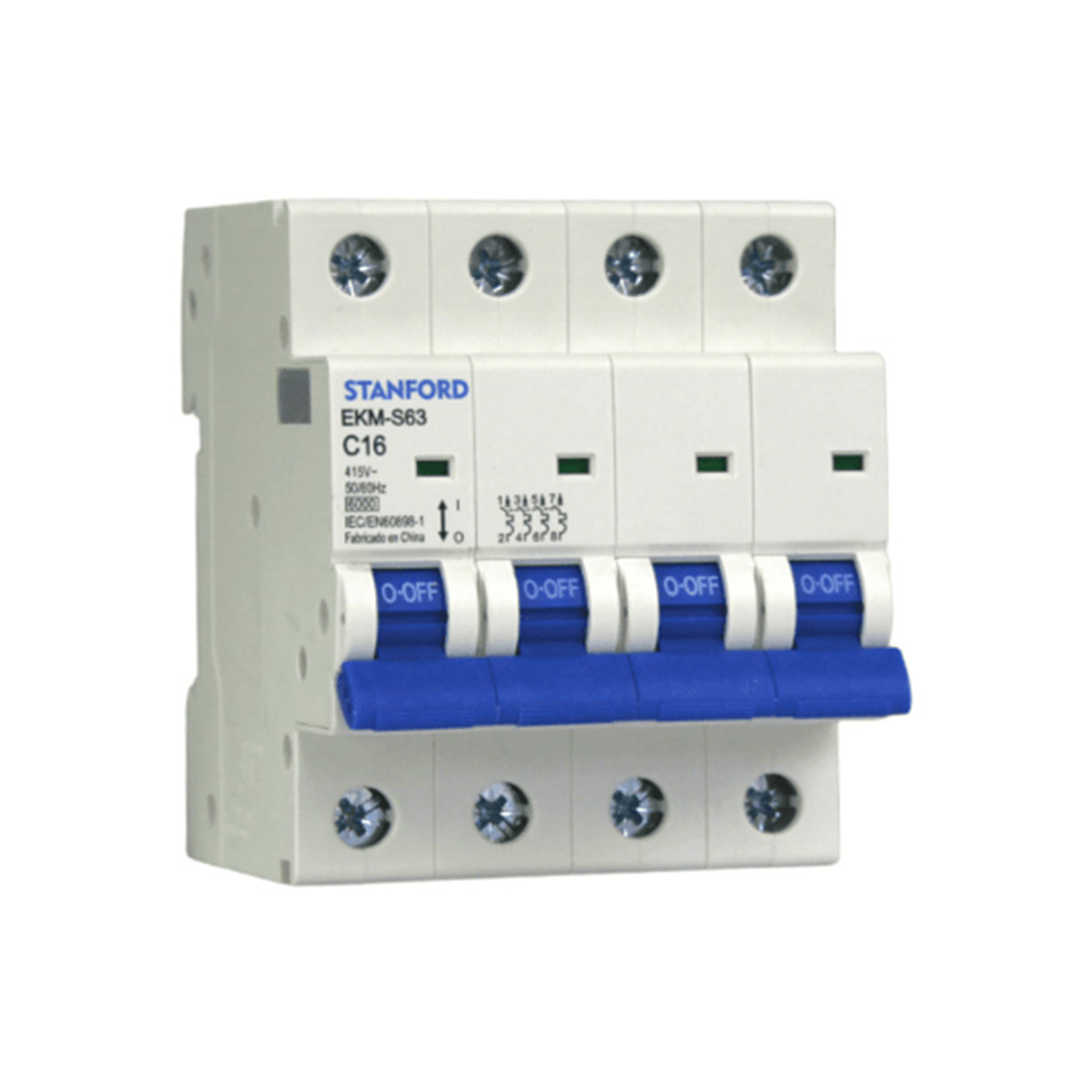 Interruptor Automático Tetrapolar 4x16 6kA C Stanford 1