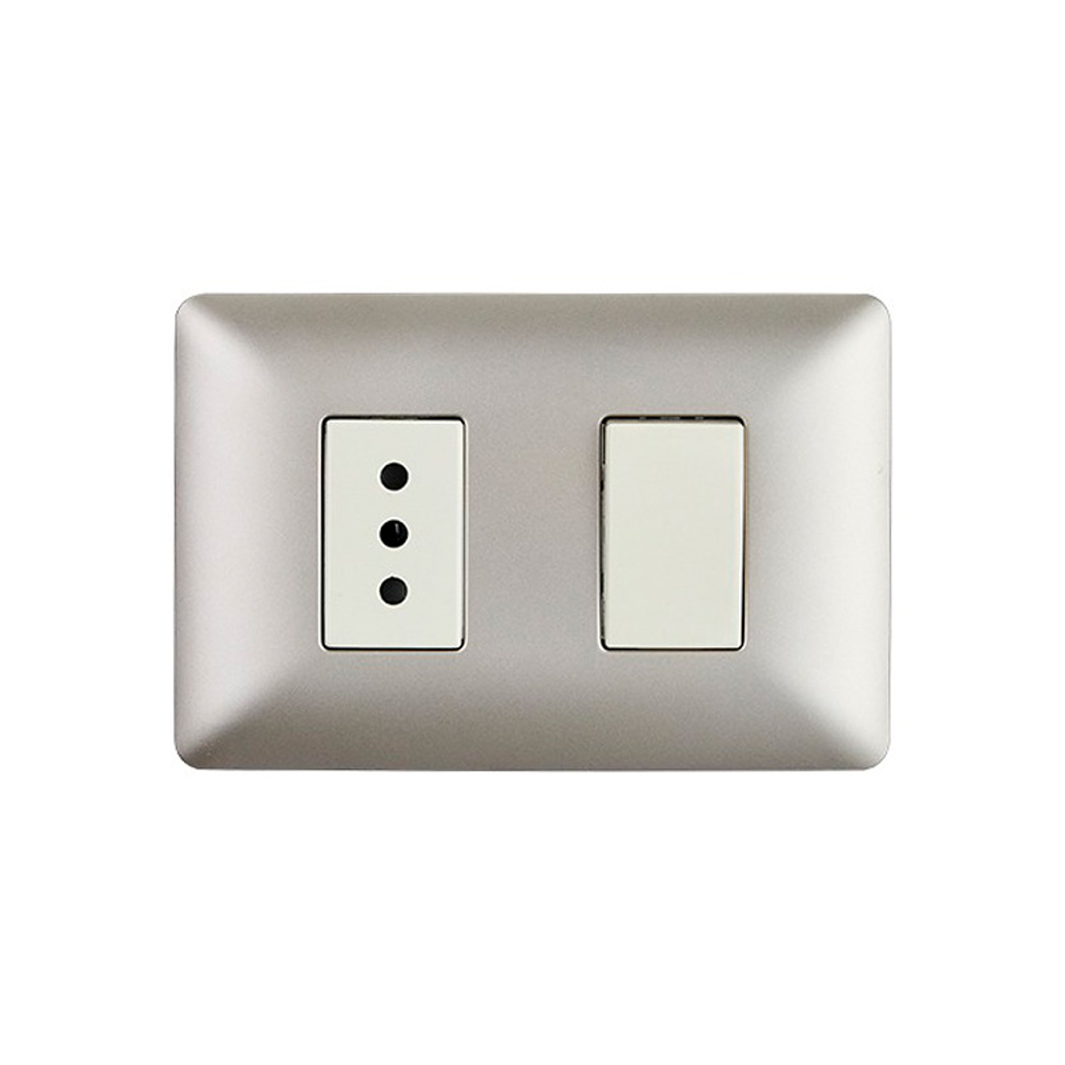 Interruptor 9/12 + toma 2p+t 10A 220V MTX CHAM STANFORD 1