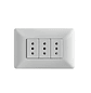Tomacorriente Enchufe Triple Blanco 10a 220v Sec. Stanford - Miniatura 1