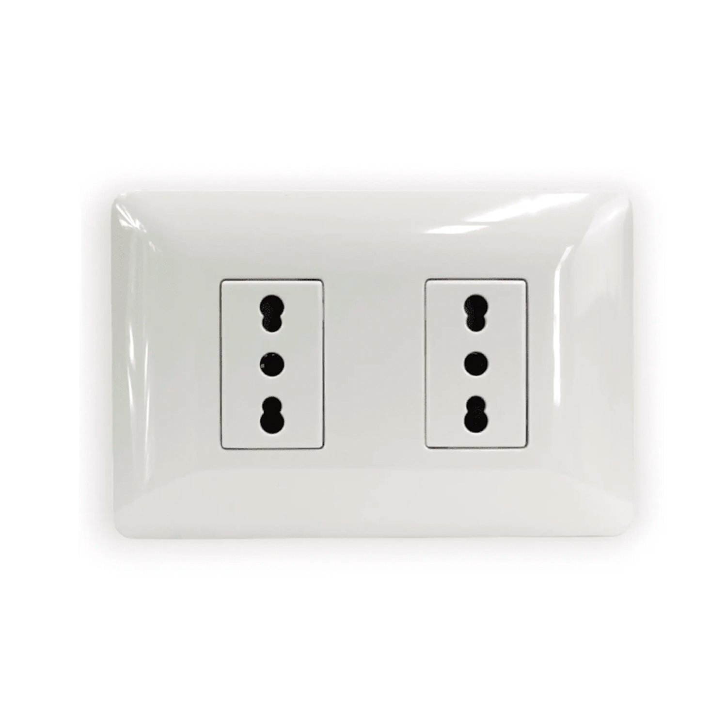 Tomacorriente Enchufe Doble Blanco 16a 220v Sec. Want 1