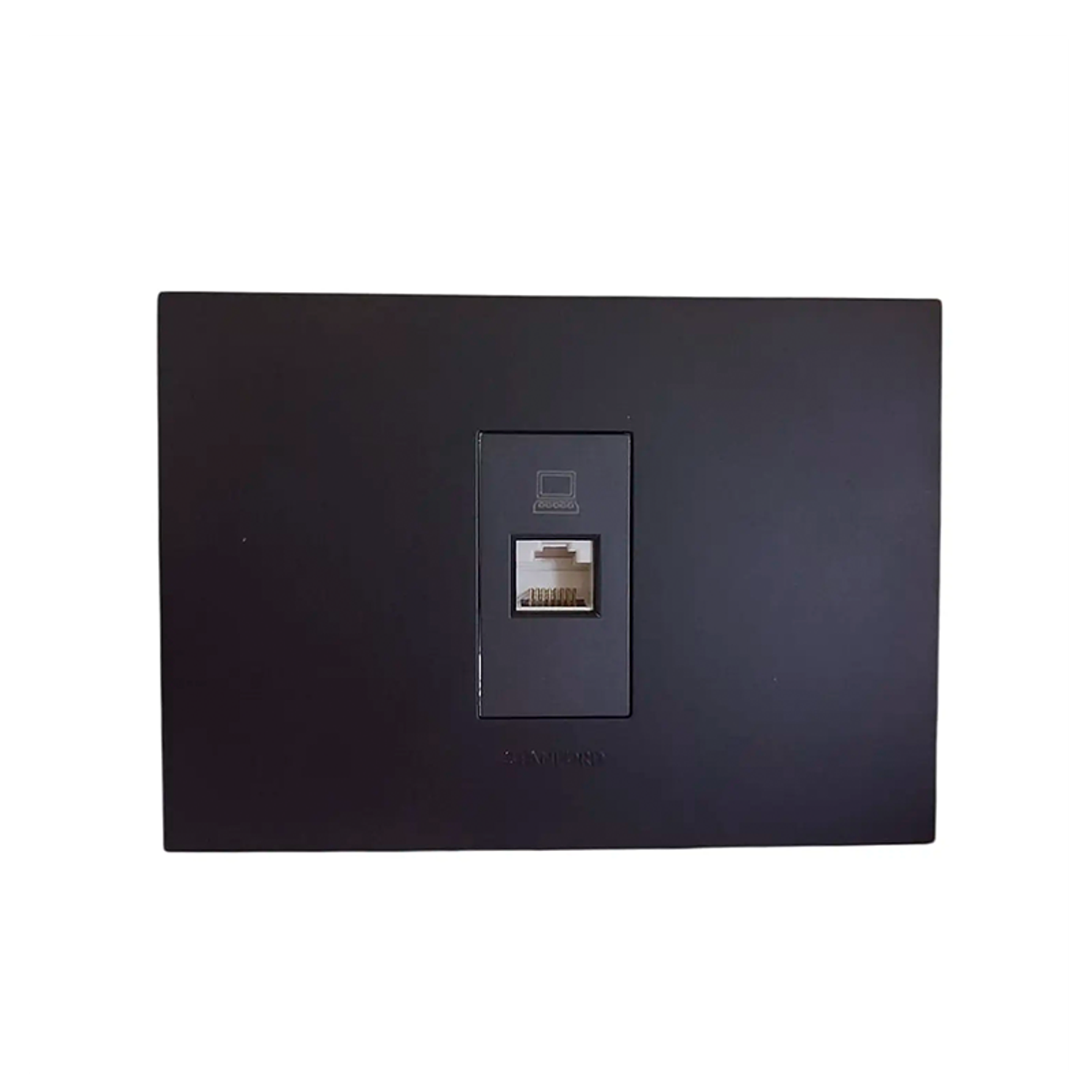 Toma Rrj45 Ethernet Red Internet Oficina Hogar Stanford Negro 1