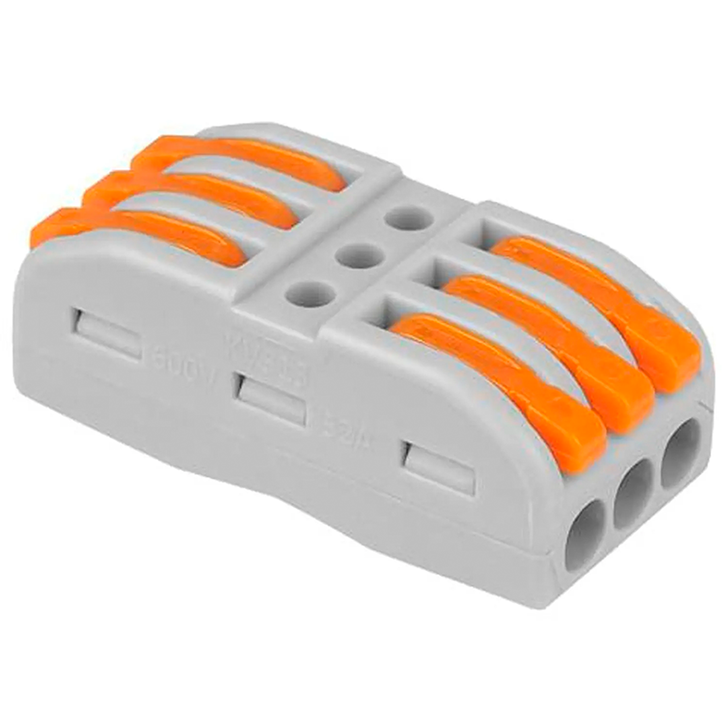 Pack 10 Conector Eléctrico Rápido Wago 3 Entradas 3 Salidas 1