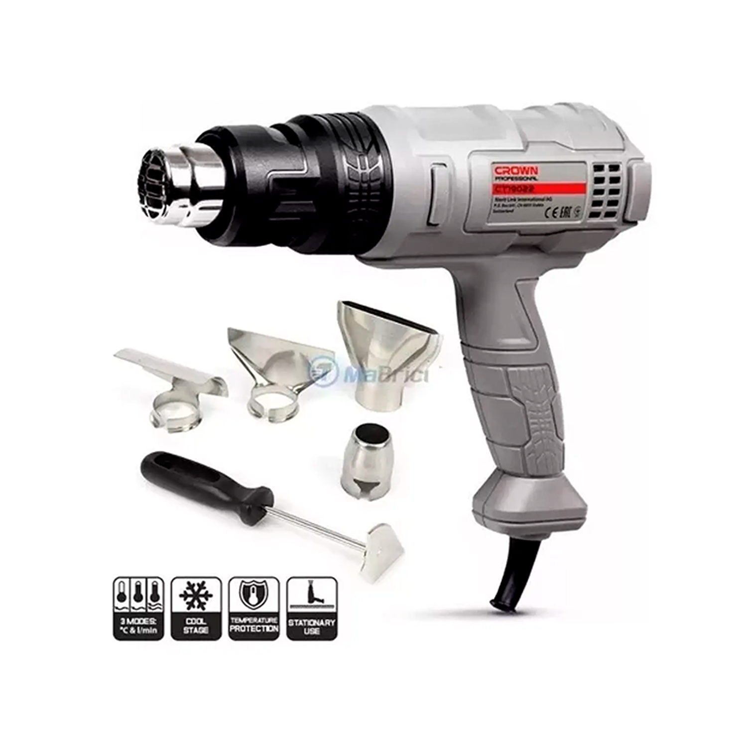 Pistola de calor 1800 Watts Crown 1