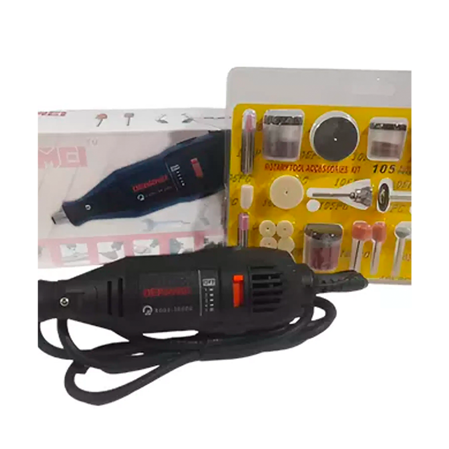 Mini torno tipo Dremel 130 W + Set De 108 Piezas 1