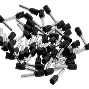 Terminal Ferrul Ferrule 1.5mm Negro 100und Cable 16 Awg