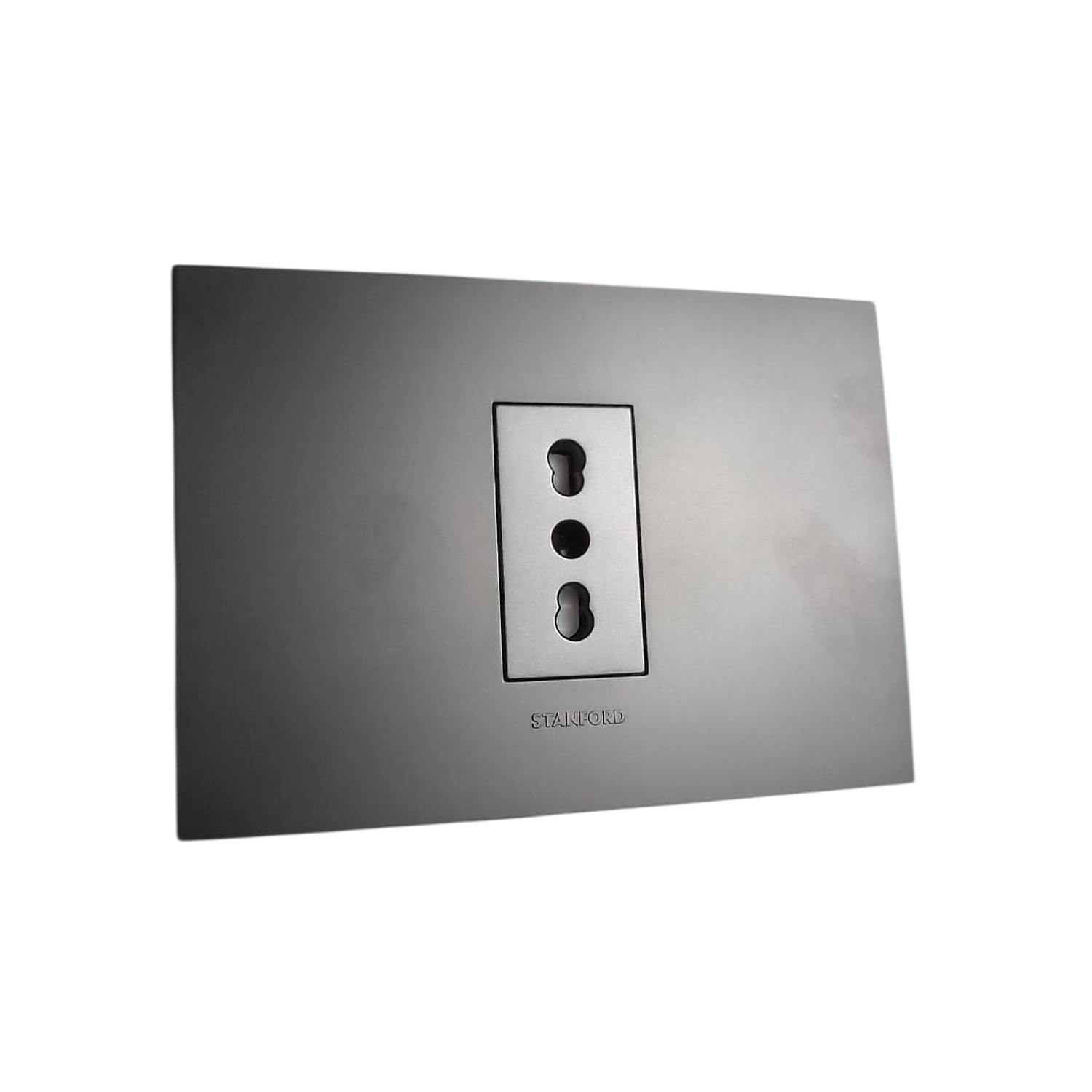 Tomacorriente Simple Bipaso 10/16a 250v Negro Stanford Sec 2