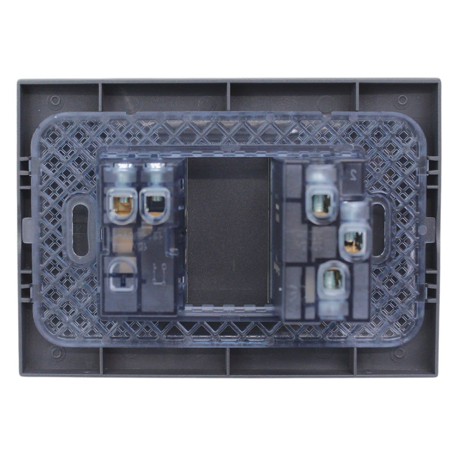 Interruptor Simple + Enchufe Simple 10a 250v Grafito Stanford 3