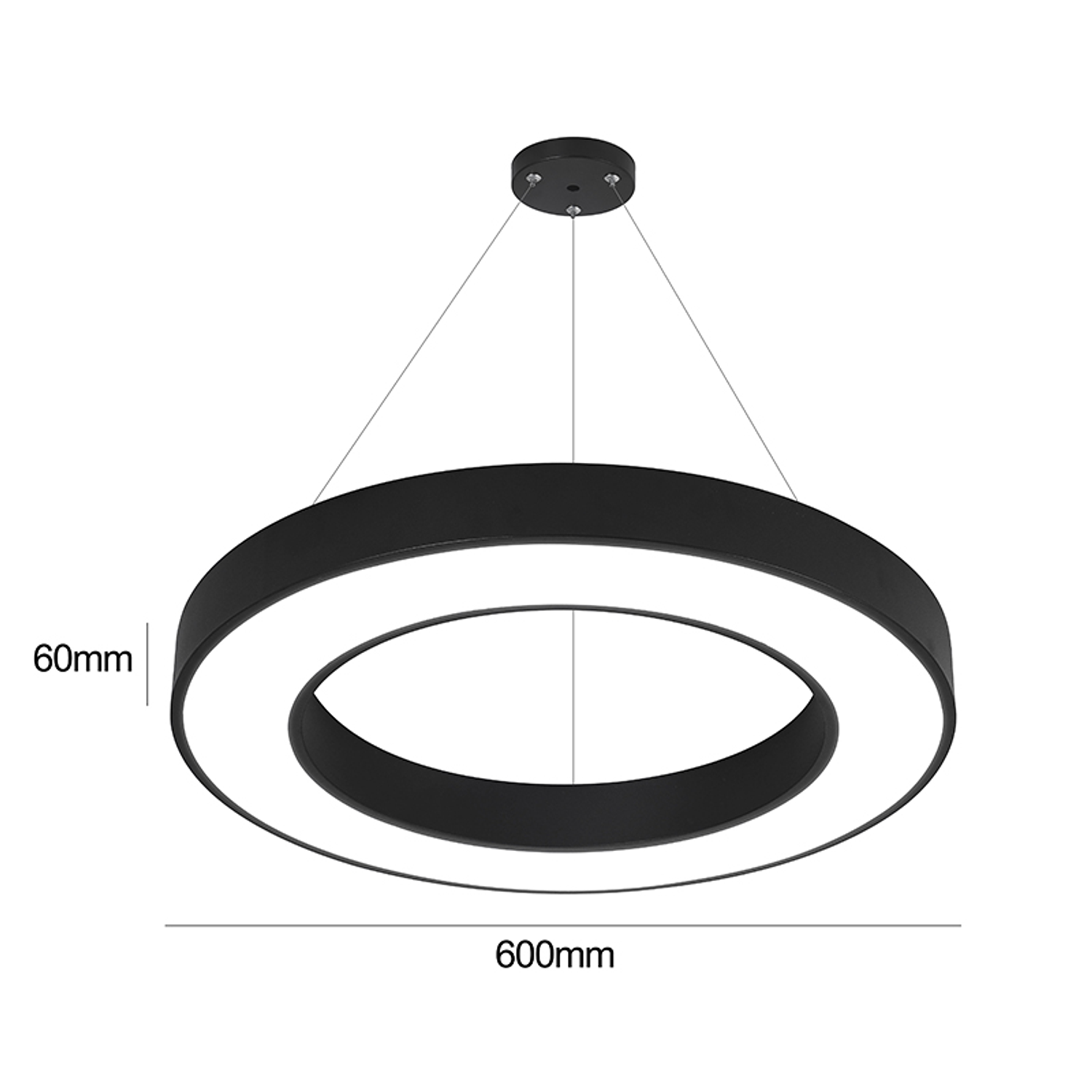 Lampara Led Colgante Redonda 60cm 42w Cct Fría/neutra/cálida 2