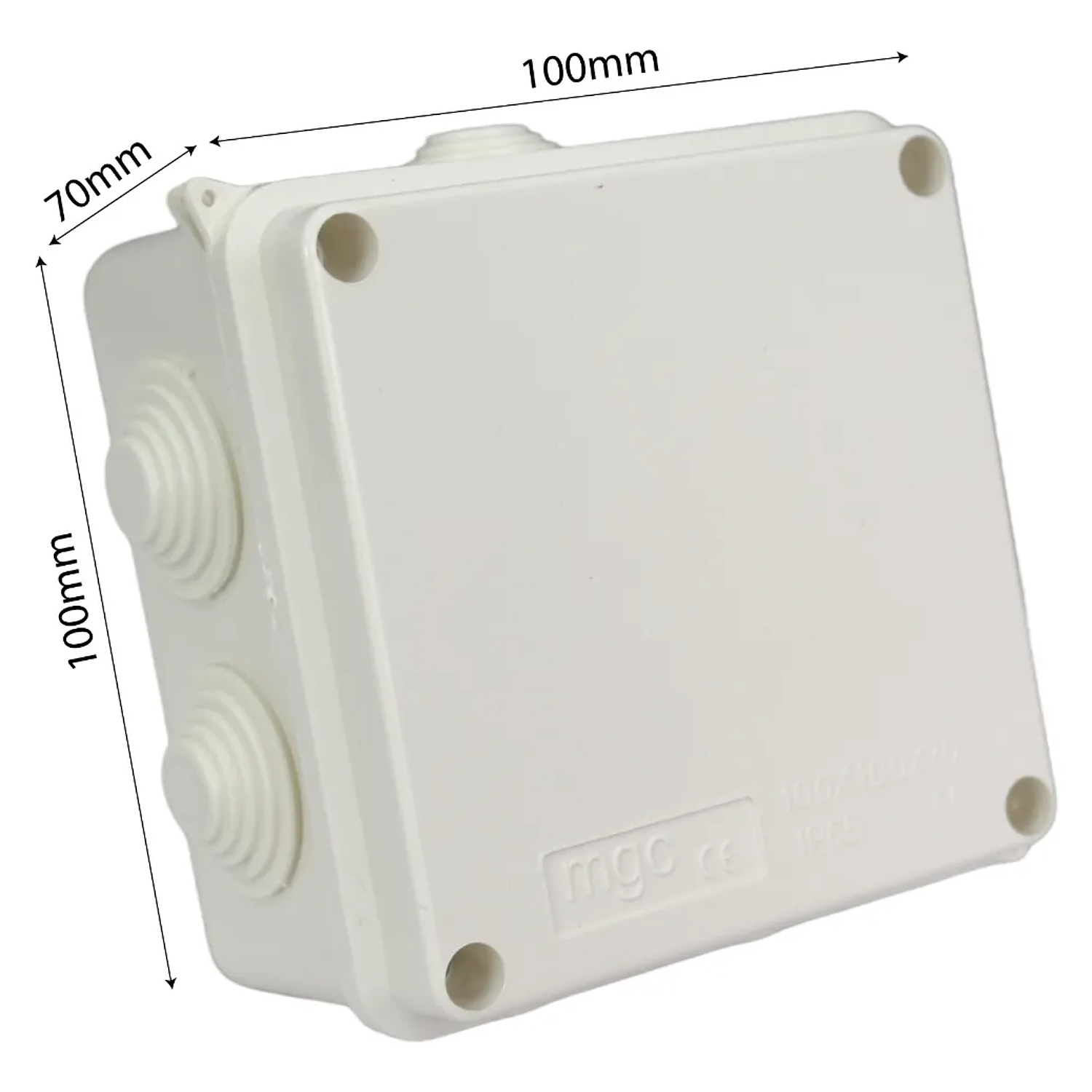 Caja Estanca Ip65 Ik07 Pvc Con 2 Conos 100x100x70 2