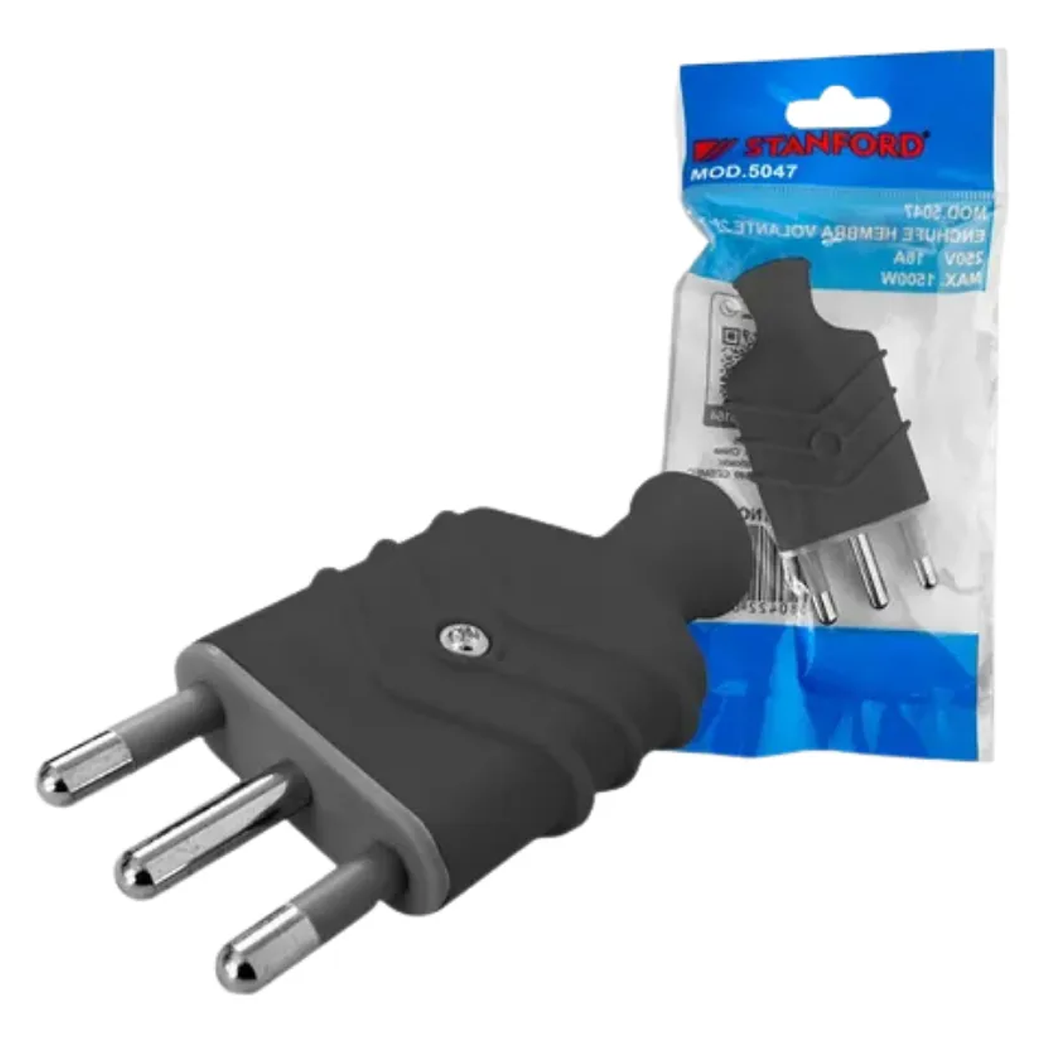 Enchufe Domiciliario Macho Volante 2p+ T 16a Cert Stanford 1